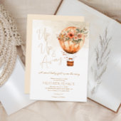 UpとBoho熱遠くに気球ベビーシャワー 招待状