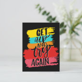 UPを取得して再試行すやる気を起こさせるる ポストカード (スタンド正面)