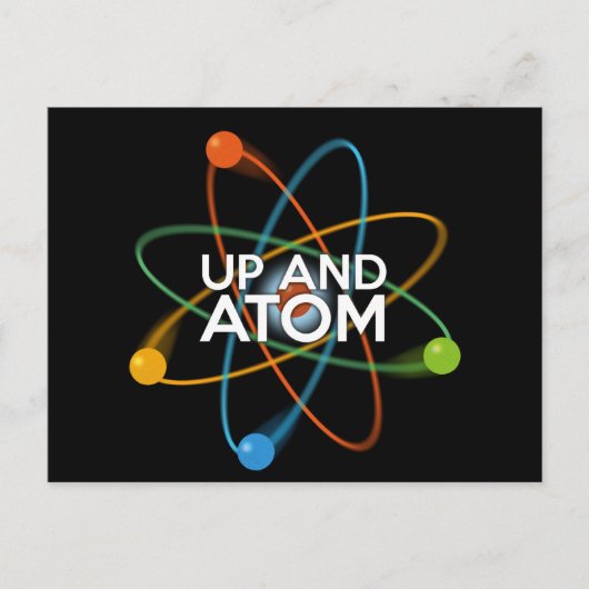 UP AND ATOM 科学ジョーク ポストカード (正面)