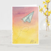 Up and Away カード (黄色い花)