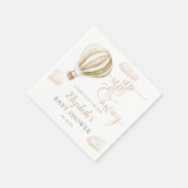 Up And Away Hot Air Balloon Neutral Baby Shower スタンダードカクテルナプキン (角)