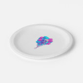 Up and Bone � Funny Floating Skull ペーパープレート (アングル)