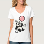 Up & Away Panda – Vin Zzep Art - T-Shirt Tシャツ (正面)
