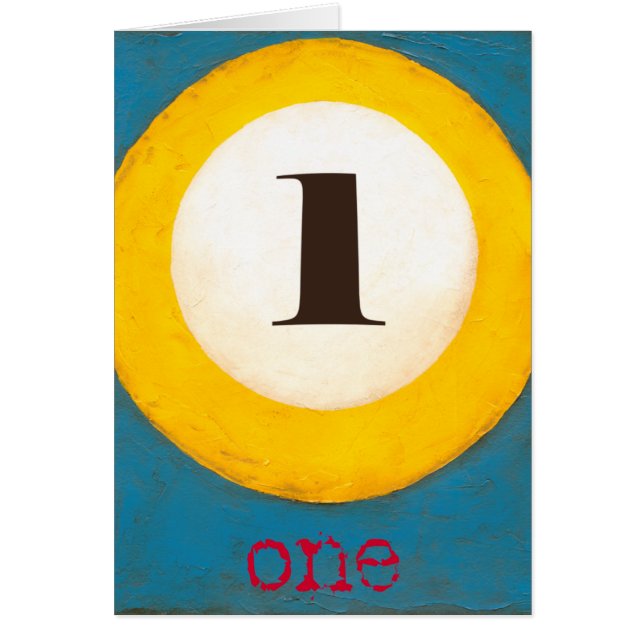 Up Close絵画 of Number Oneプールボール (正面)