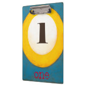 Up Close絵画 of Number Oneプールボール クリップボード (左)