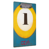 Up Close絵画 of Number Oneプールボール クリップボード (右)
