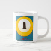 Up Close絵画 of Number Oneプールボール ジャンボコーヒーマグカップ (右)