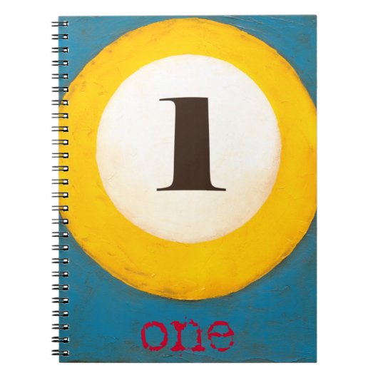 Up Close絵画 of Number Oneプールボール ノートブック (正面)