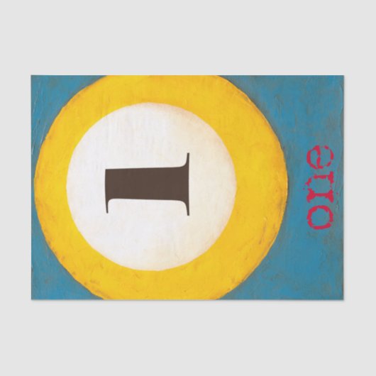 Up Close絵画 of Number Oneプールボール 薄葉紙 (正面)