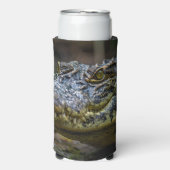 Up-close crocodile スリム缶クーラー (Seltzer正面)