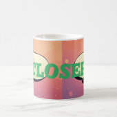 "Up Close Expression: カスタム文字Mug" コーヒーマグカップ (中央)