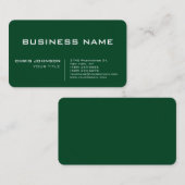 Up Forest Green Modern Professional Contemporary 名刺 (正面/裏面)