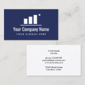 Up going graph company logo business cardテンプレート 名刺 (正面/裏面)