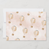 Up & Hot Air遠くに Balloon写真2nd Birthday 招待状 (裏面)