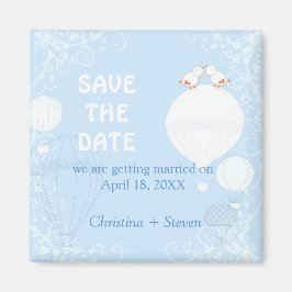 Up in the Air Baby Blue Wedding Save the Date マグネット