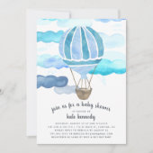 Up in the Air Baby Shour招待状 |青 招待状 (正面)