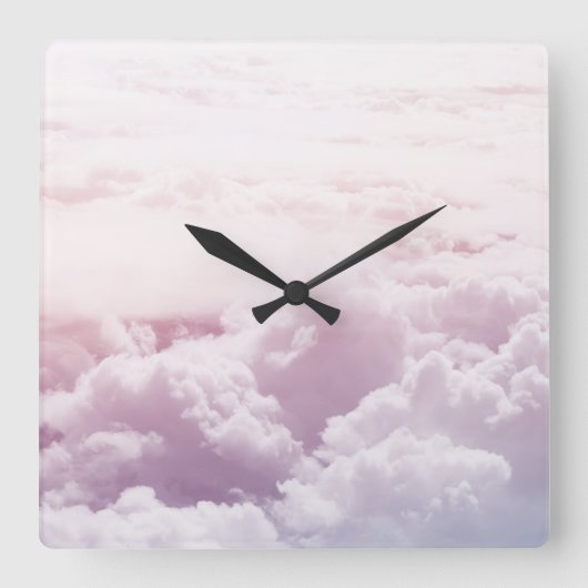 Up in the Pastel Clouds 1 スクエア壁時計 (正面)
