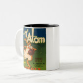 Up Nアトムヴィンテージ作成ラベル ツートーンマグカップ (正面左)