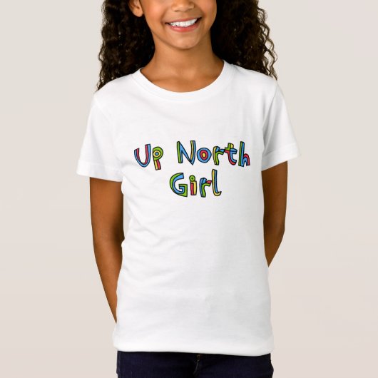 Up North Girl カラフル Letters Tシャツ (正面)