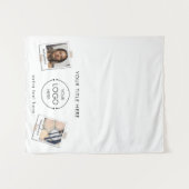 Up Shop Tableポップ・アートのランナーバナーロゴの写真 タペストリー (正面(横))