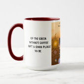 Up the creek without Coffee....in the Reeds マグカップ (左)