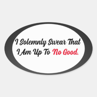 Up to No Good Oval Sticker 楕円形シール