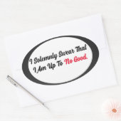 Up to No Good Oval Sticker 楕円形シール (封筒)