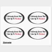 Up to No Good Oval Sticker 楕円形シール (シート)