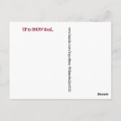 「UP TO SNOW GOOD」フォークアート雪だるまはがき ポストカード (裏面)