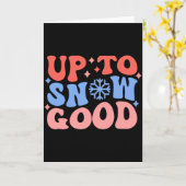 Up To Snow Good Fun Winter Design  カード (黄色い花)