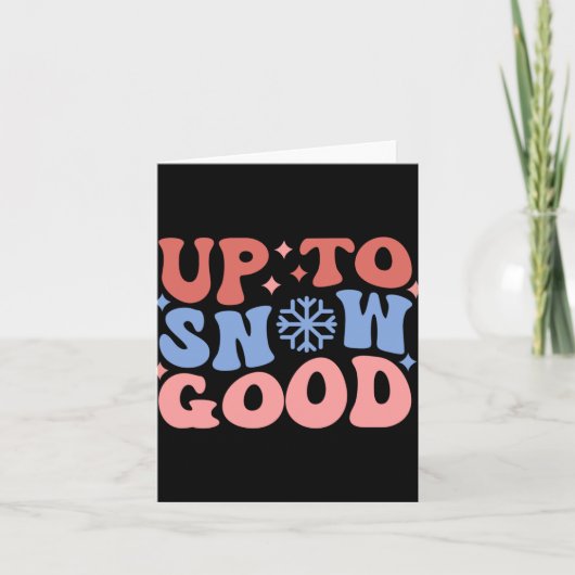 Up To Snow Good Fun Winter Design Toddler T Shirt カード (正面)