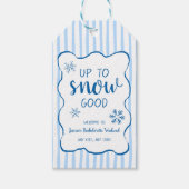 Up To Snow Good Winter Snowflake Bachelorette  ギフトタグ (正面)