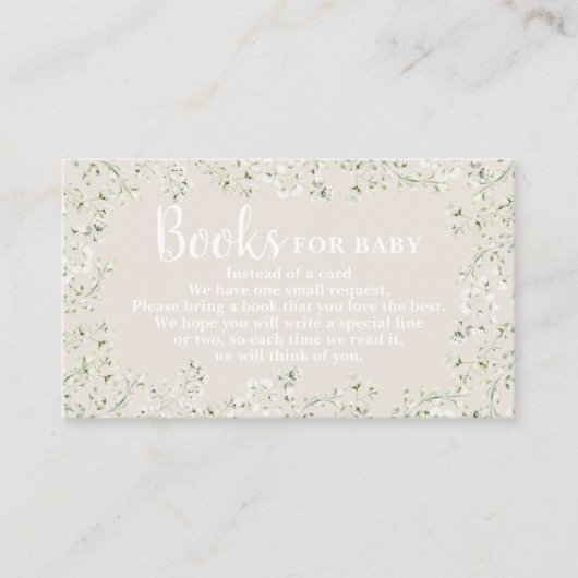 Up to the Clouds赤ちゃんシャワーブックベビーカード エンクロージャーカード (正面)