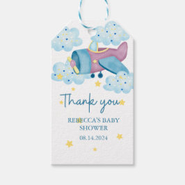 Up UpとPurple遠くに Airplaneありがとう ギフトタグ