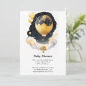 Up, Up & 遠くに：天気球のベビーシャワー 招待状 (スタンド正面)