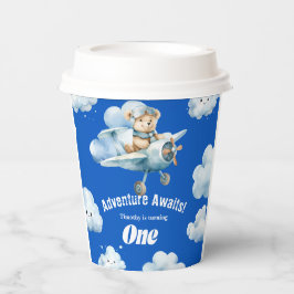 Up, Up, and：テディ遠くにの最初の誕生日が飛び散る 紙コップ