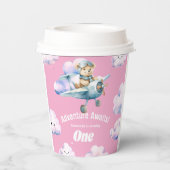 Up, Up, and：テディ遠くにの最初の誕生日が飛び散る 紙コップ (裏面)