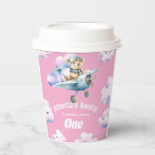 Up, Up, and：テディ遠くにの最初の誕生日が飛び散る 紙コップ (正面)