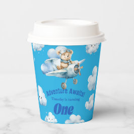 Up, Up, and：テディ遠くにの最初の誕生日が飛び散る 紙コップ