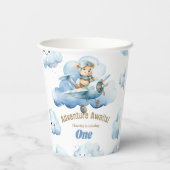 Up, Up, and:テディ遠くにの最初の誕生日が飛び散る 紙コップ (裏面)