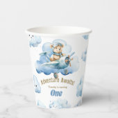 Up, Up, and：テディ遠くにの最初の誕生日が飛び散る 紙コップ (正面)