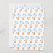 Up Up and Away Blue Balloon Boy Baby Shower 招待状 (裏面)