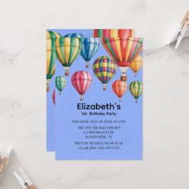 Up Up & Away 1st. Birthday Party 招待状