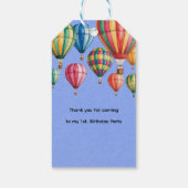 Up Up & Away 1st. Birthday Party Thank You ギフトタグ (裏面)