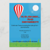 Up, Up & Away From Responsibility 招待状 (正面)