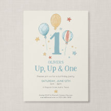 Up Up One ビンテージ風バルーン 夢想 初めての誕生日