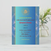 Upanayanamまたはヒンズー教の聖糸ジャヌー式オブジェクトモデル 招待状 (スタンド正面)