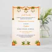 Upanayanamセレモニー招待状カード、スレッド招待状 招待状 (スタンド正面)