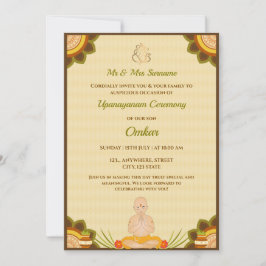 Upanayanamセレモニー招待状カードJanoiカード 招待状
