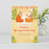 Upanayanam招待状とスレッド式招待状 招待状 (スタンド正面)